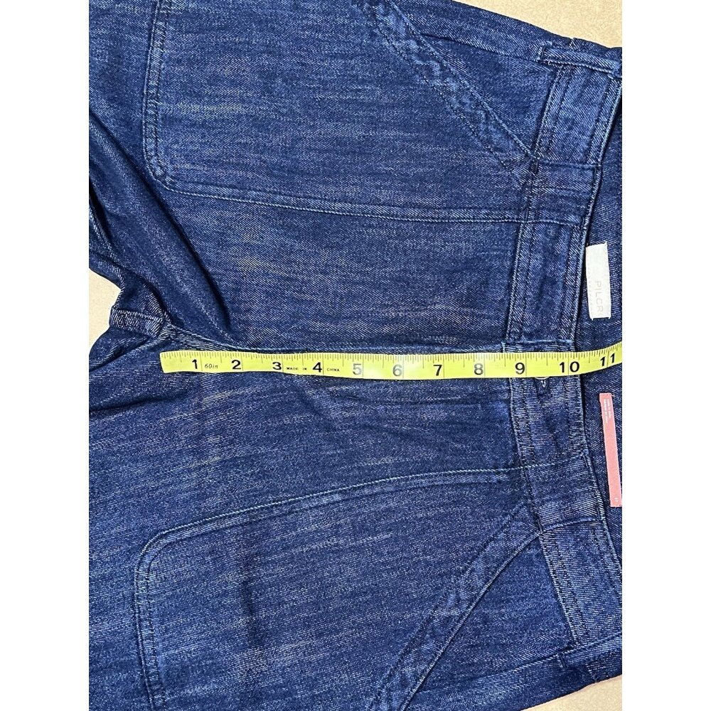 pilcro anthropologie size 27 denim cargo jeans Wide Leg blue Zipper - Picture 6 of 12